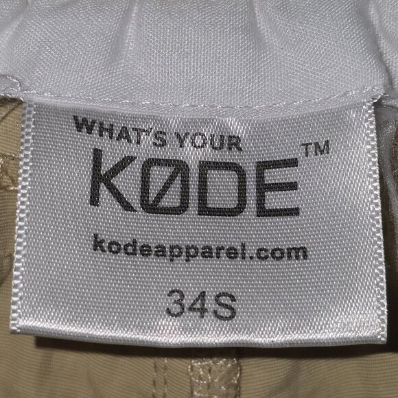 KODE APPEAL MENS CARGO SHORTS NYLON KHAKI COLOR SIZE 34 EUC - Picture 4 of 6